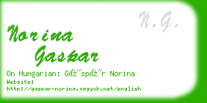 norina gaspar business card